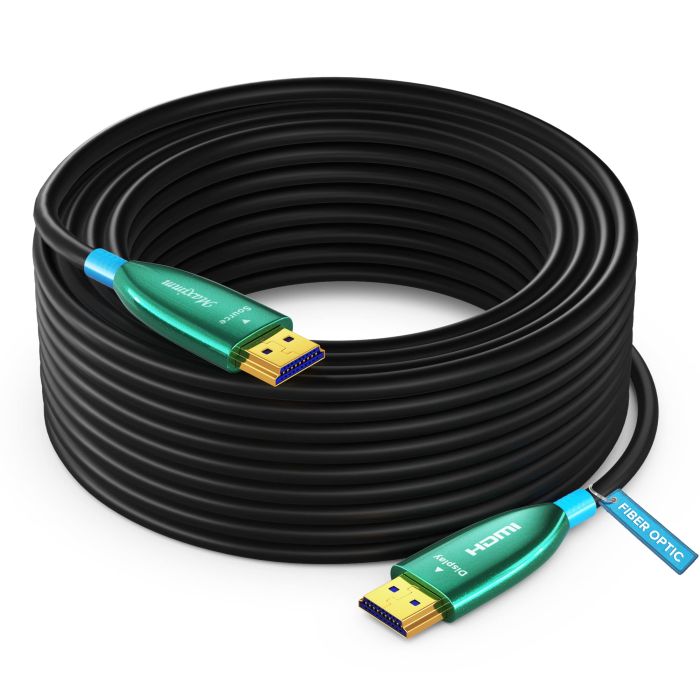 Maximm 100ft 4K HDMI Cable - High-Speed Fiber Optic, 18Gbps, 4K60Hz, HDCP 2.2, 3D ARC-Compatible