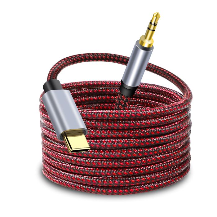 Tiierzon 15Ft USB C to 3.5mm Audio Aux Cable for Samsung Galaxy, Google Pixel, iPad Pro & More