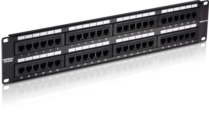 TRENDnet 48-Port Cat6 Patch Panel: Rackmount Ethernet Solution for Fast & Gigabit Applications
