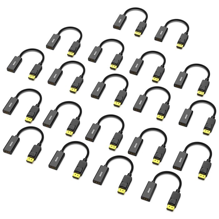 BENFEI 4K DisplayPort to HDMI Adapter 20 Pack - Gold-Plated, Uni-Directional, Compatible with Lenovo, Dell, HP