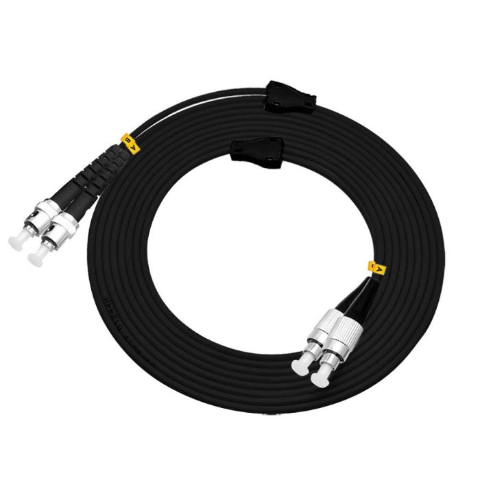Jeirdus 100ft Outdoor Armored Duplex 9/125 SM Fiber Optic Cable LC to LC - 30m Jumper Patch Cord