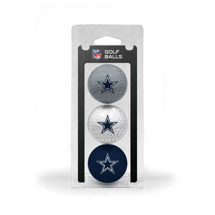 Dallas Cowboys Golf Balls - 3 Pack Regulation Size with Full Color Team Imprint