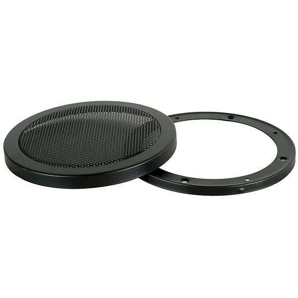 8-Inch Black Steel Mesh Speaker Grill - Durable 2-Piece Design for Enhanced Sound Protection