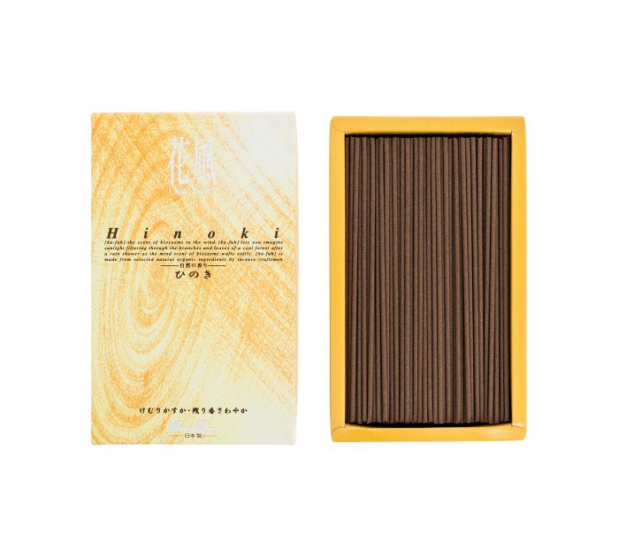 Nippon Kodo Ka-fuh Cypress Incense - 450 Sticks of Authentic Hinoki Scent for Relaxation