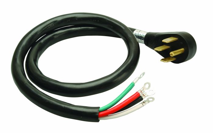 Buy Coleman Cable 90468808 50-Amp 4-Wire Range Power Cord - 6 Ft Black for Reliable Performance