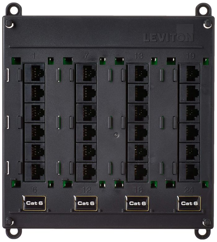 Leviton 476TM-624 CAT 6 24-Port Twist and Mount Patch Panel - High-Performance Networking Solution