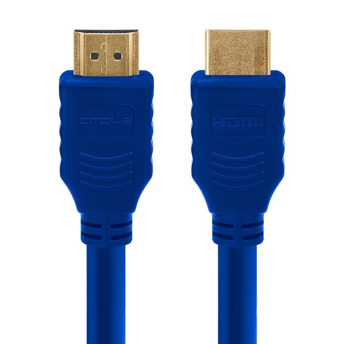 Cmple 3FT HDMI Cable - High Speed 4K UHD 60Hz, 18Gbps, 3D Audio Return - Durable Blue HDMI Cord