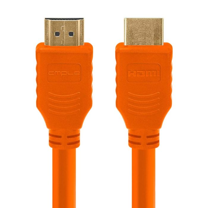 Cmple 3FT HDMI Cable - High Speed 4K UHD 60Hz, 18Gbps, 3D, Audio Return - Orange HDMI Cord