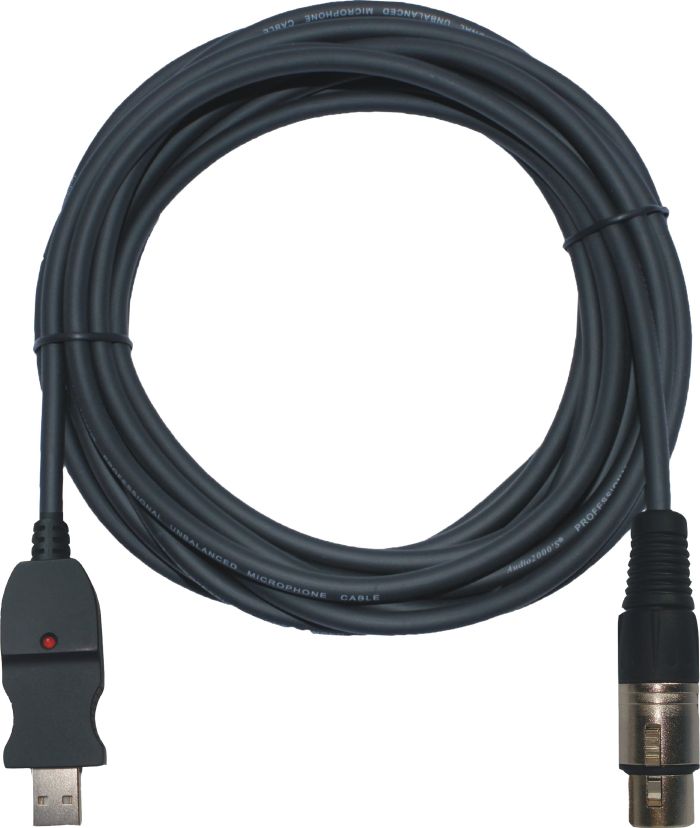 Audio2000's 20ft USB to XLR Female Microphone Cable - ADC203R for High-Quality Recording