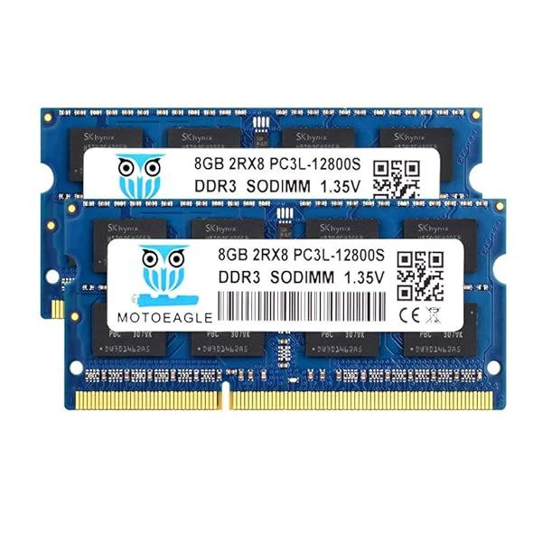 8GB DDR3L 1600 SODIMM 16GB Kit 2x8GB PC3L 12800S Dual Rank RAM for Laptop Upgrade