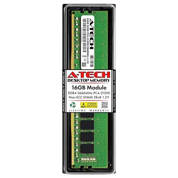 A-Tech 16GB DDR4 2666MHz RAM Replacement for Samsung M378A2K43CB1-CTD Non-ECC 288-Pin Memory Module
