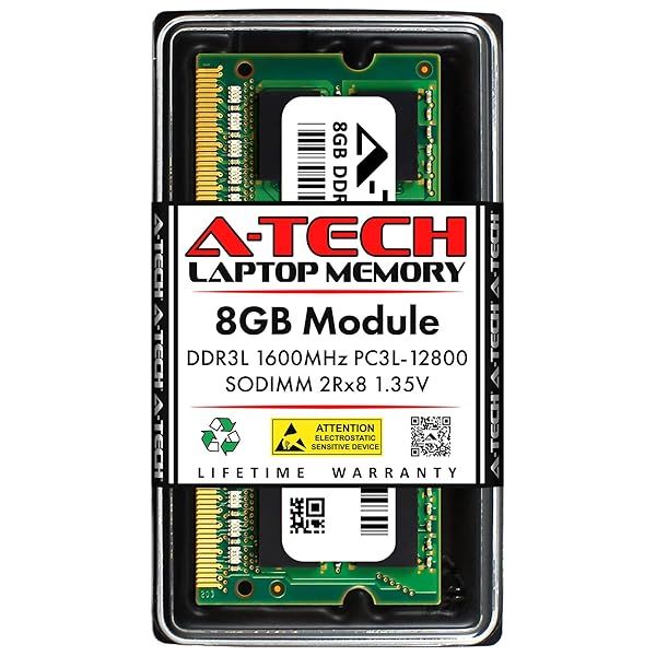 A-Tech 8GB DDR3 RAM Replacement for Crucial CT8G3S160BM 1600MHz PC3L-12800 SODIMM Memory Module 204-Pin 1.35V