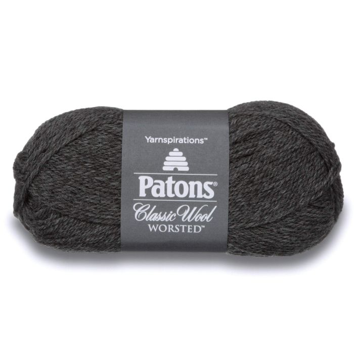 Patons Classic Wool Yarn Dark Grey Mix (244077-225) - Premium Quality for Knitting & Crochet Projects