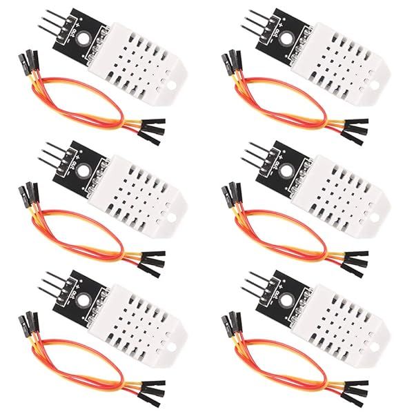 ACEIRMC 6pcs DHT22 AM2302 Digital Temperature and Humidity Sensor Module for Arduino DIY Projects Replace SHT11 SHT15