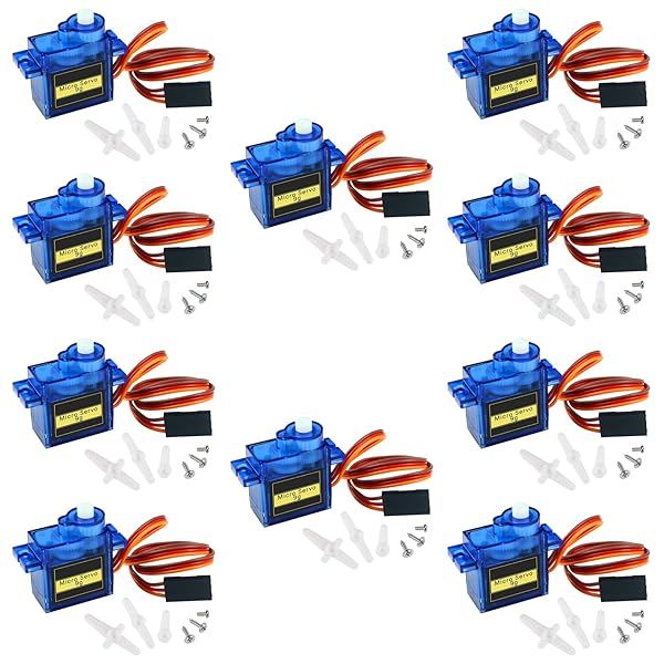 ACEIRMC SG90 Micro Servo Motor 9G for RC Robots, Helicopters & Airplanes - Pack of 10