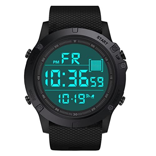 Men's Digital Sports Watch Military Electronic Waterproof Wrist Watches for Men with Stopwatch Countdown Timer Alarm Date LED Backlight