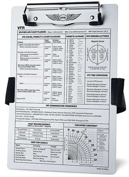 Buy ASA New VFR Kneeboard ASA-KB-1-A | Essential Pilot Accessory for Flight Planning