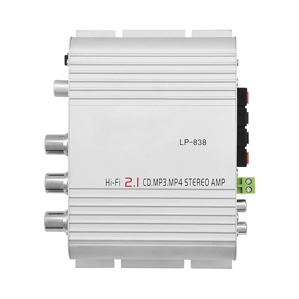 ASHATA 2.1 Stereo Power Amplifier: Mini HiFi Digital Amp for Car & Home Audio with 3.5mm Input & Dual Speaker Outputs