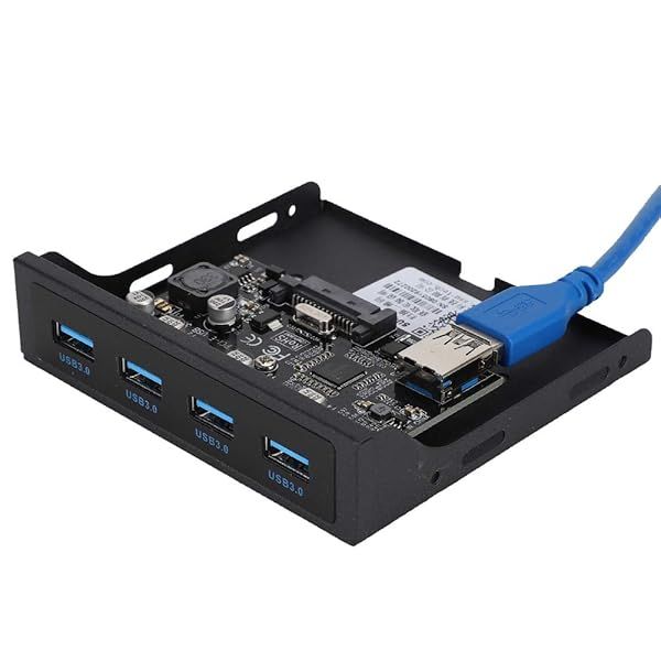 ASHATA USB Front Panel PCI-E to 4xUSB 3.0 Adapter for NEC720201 - Floppy Bay Expansion Card