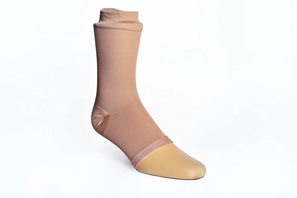 AT Surgical Athletic Pull-On Mid-Calf Ankle Compression Sleeve Beige X-Large for Enhanced Support and Comfort