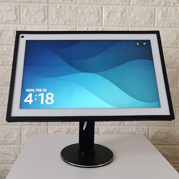 ATOPKUWAR Echo Show 15 Stand: Adjustable Tilt & Swivel for Optimal Viewing - Black