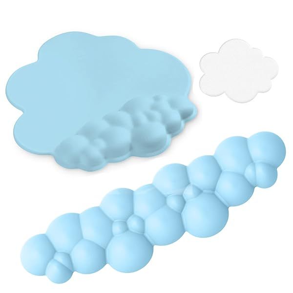 ATTACK SHARK Cloud Wrist Rest Keyboard, Cloud Mouse Pad Wrist Support, Ergonomic Gaming Arm Wrist Rest for Desk Computer Keyboard Cloud Drink Coaster