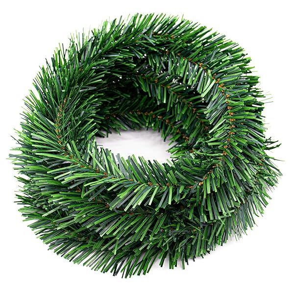 AUEAR 2 Pieces Christmas Garland 36 Feet Artificial Pine Green Soft for Wedding and Party Decoration