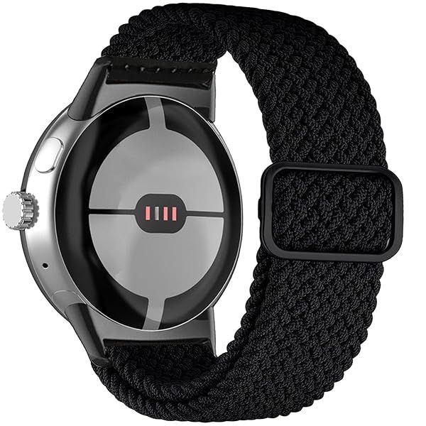 Abanen Elastic Nylon Sport Band for Google Pixel Watch, Braided Stretchy Soft Quick Dry Loop Adjustable Wristband Strap Compatible with Google Pixel