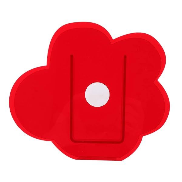 VOSAREA Acrylic Cloud Shaped Vase Elegant Modern Design for Makeup Brushes and Home Office Wedding Decor Red