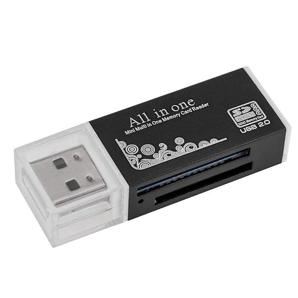 Acuvar Ultra High Speed Memory Card Reader and Writer for SD MicroSD USB Devices Plug and Play for OSX Windows and Chrome