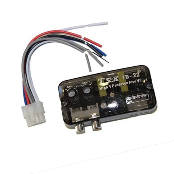 Acxico Car Stereo RCA Speaker Wire Line Converter High to Low Output Adapter for Enhanced Audio Performance