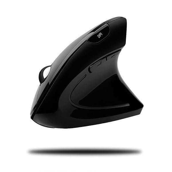 Adesso iMouse E10: Best Vertical Ergonomic Wireless Mouse for Right-Handed Users - 6-Button Optical Design