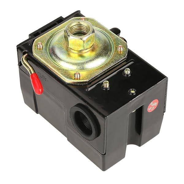 Universal Heavy Duty Air Compressor Pressure Switch 95-125 PSI 20A 220V - Reliable Control Valve