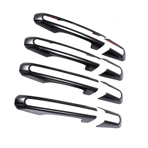 Akozon 8Pcs Exterior Door Handle Cover Trim for Range Rover Sport Evoque Discovery 5 Car Accessories