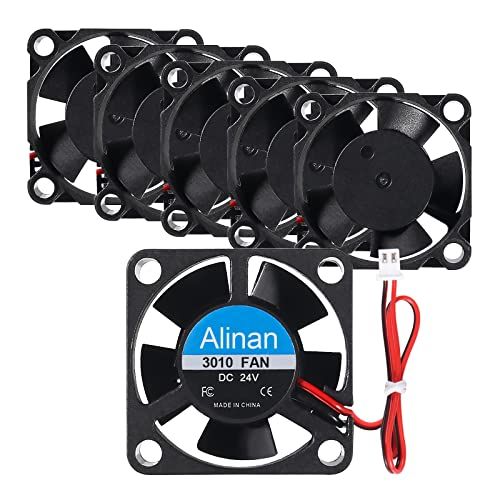 Alinan 6pcs 3010 24V Brushless DC Cooling Fan 30x30x10mm for 3D Printer and Computer Use