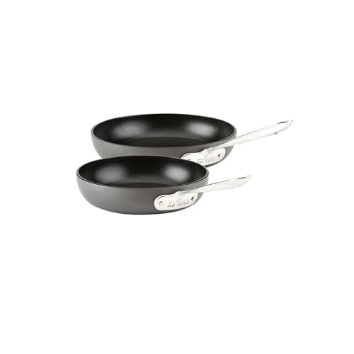 All-Clad HA1 Non-Stick Fry Pan Set: 8 & 10 Inch Induction Safe, Oven Safe, Dishwasher Safe Cookware
