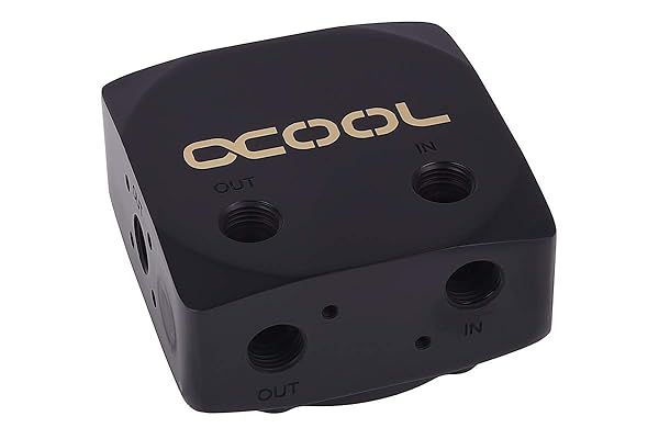 Alphacool 13320 Eisdecke D5 Brass Top - Deep Black Water Cooling Pump for Optimal Performance