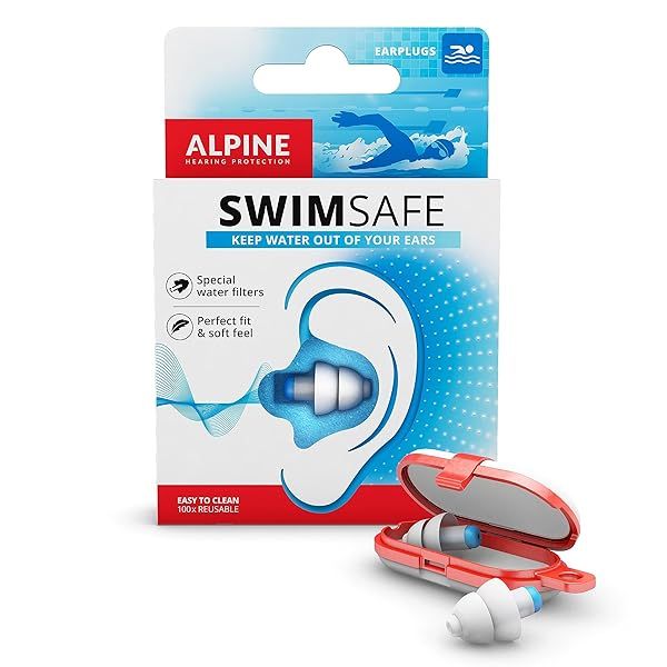 Alpine SwimSafe Ear Plugs: Comfortable, Waterproof Ear Protection for Swimmers - Hypoallergenic & Sustainable