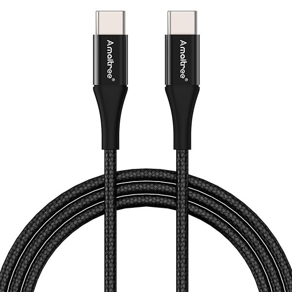Fast Charging Amaitree 4Ft USB-C to USB-C Cable for iPhone 15/16, Samsung Galaxy S24/S23, iPad Pro - Durable & Woven Design