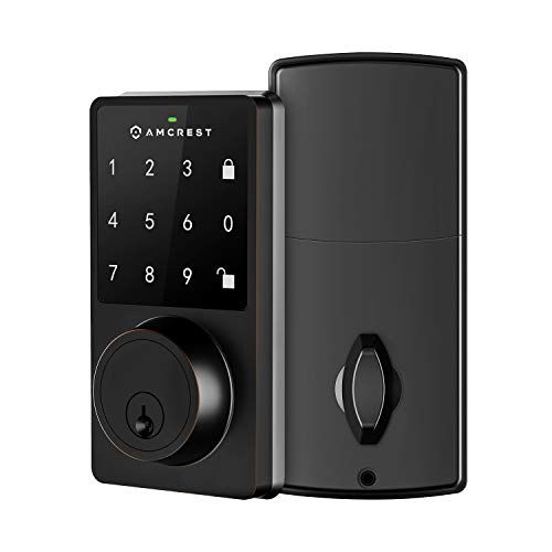 Amcrest ADL220-B Keyless Entry Deadbolt: Smart Digital Lock with Keypad & Automatic Locking for Heavy Duty Security