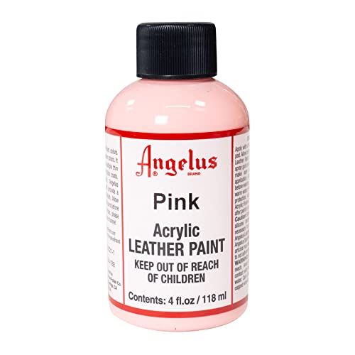 Angelus Acrylic Leather Paint 4oz - Vibrant Pink for Custom Leather Projects