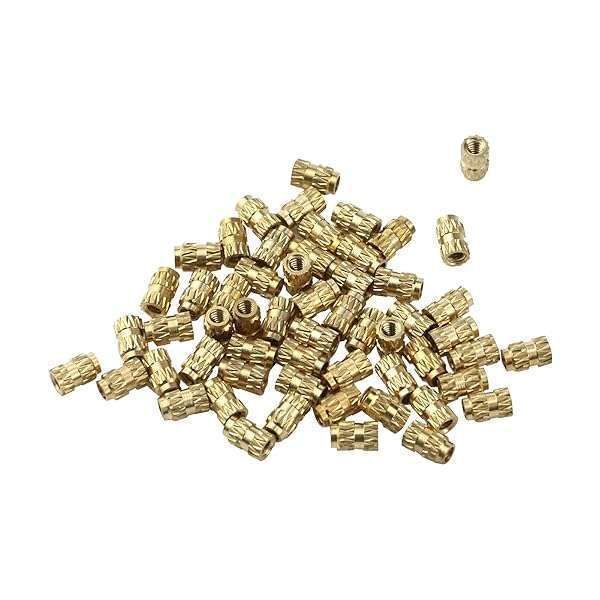 Antrader 50PCS M1.6 Brass Knurled Insert Nuts - Premium Embedment Nut Assortment Kit