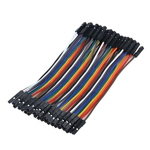 Antrader 40 Pin 10CM Female to Female Jumper Wires for Raspberry Pi Breadboard Connections