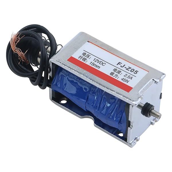 Antrader JF-Z05 DC 12V 2.5A Magnetic Solenoid 45N 15mm Push Open Frame Electromagnet for Efficient Performance