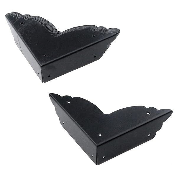 Antrader Metal Box Corner Protector Black Edge Safety Bumpers 2.8 Inch Pack of 12 for Furniture Corner Protection