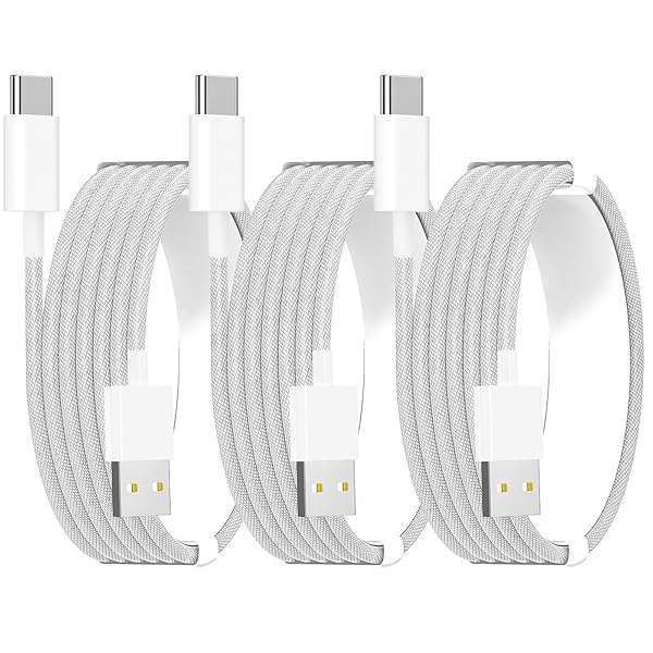 Apple MFi Certified iPhone 16 CarPlay Cable - 3Pack 6ft Fast Charging USB C Cord for iPhone 16 Pro, iPad Pro & More