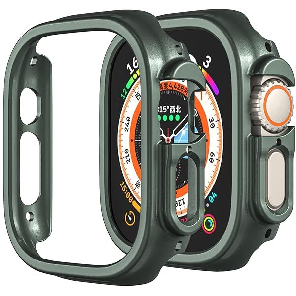 Compatible with Apple Watch Ultra 3 2 1 49mm Hard PC Case Cover - Impact Resistant, Shockproof, All-Around Edge Protective Bumper Cover (Green)