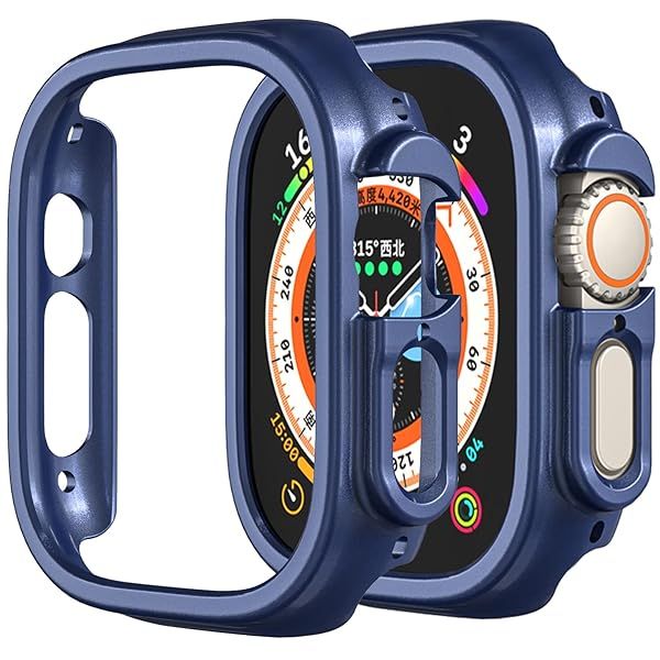 Compatible with Apple Watch Ultra 3 2 1 49mm Hard PC Case Cover - Impact Resistant, Shockproof, All-Around Edge Protective Bumper Cover (Blue)
