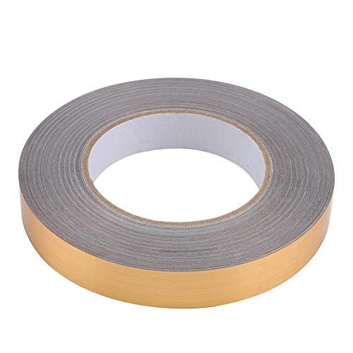 Aramox Gold/Silver Floor Sealing Caulk Strip - Self-Adhesive Tile Border Sticker for Home Decor (2cm x 50M)