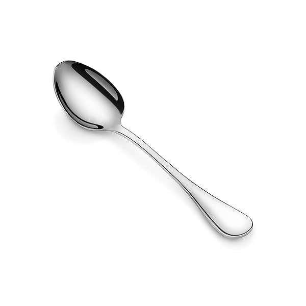 Artaste 56396 Rain Stainless Steel Espresso Spoons Set of 6 - 4.85-Inch Silver Elegance